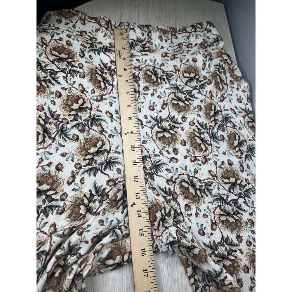Max Studio Pull-On Floral Print Wide-Leg Cropped Pants 2X - Picture 7 of 12